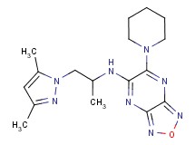 N-[2-(3,5-dimethyl-1H-pyrazol-1-yl)-1-methylethyl]-6-(1-piperidinyl)[1,2,5]oxadiazolo[3,4-b]pyrazin-5-amine
