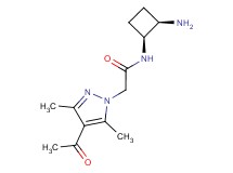 2-(4-acetyl-3,5-dimethyl-1H-pyrazol-1-yl)-N-[(1S*,2R*)-2-aminocyclobutyl]acetamide