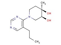(3S*,4R*)-4-methyl-1-(5-propylpyrimidin-4-yl)piperidine-3,4-diol