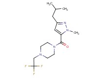 1-[(3-isobutyl-1-methyl-1H-pyrazol-5-yl)carbonyl]-4-(2,2,2-trifluoroethyl)piperazine
