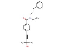 N-ethyl-4-(3-hydroxy-3-methylbut-1-yn-1-yl)-N-[(2E)-3-phenylprop-2-en-1-yl]benzamide
