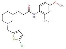 3-{1-[(5-chloro-2-thienyl)methyl]-3-piperidinyl}-N-(4-methoxy-2-methylphenyl)propanamide