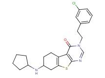 3-[2-(3-chlorophenyl)ethyl]-7-(cyclopentylamino)-5,6,7,8-tetrahydro[1]benzothieno[2,3-d]pyrimidin-4(3H)-one