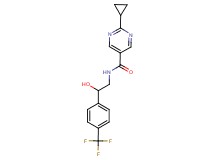 2-cyclopropyl-N-{2-hydroxy-2-[4-(trifluoromethyl)phenyl]ethyl}pyrimidine-5-carboxamide