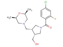 ((3R*,4R*)-1-(4-chloro-2-fluorobenzoyl)-4-{[(2R*,6S*)-2,6-dimethylmorpholin-4-yl]methyl}pyrrolidin-3-yl)methanol