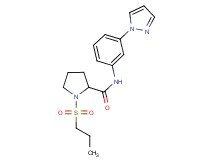 1-(propylsulfonyl)-N-[3-(1H-pyrazol-1-yl)phenyl]prolinamide