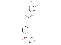 N-(3-chloro-4-fluorophenyl)-3-[1-(cyclopentylcarbonyl)-4-piperidinyl]propanamide