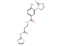 4-methyl-3-(2-oxoimidazolidin-1-yl)-N-[3-oxo-3-(1,3-thiazol-2-ylamino)propyl]benzamide