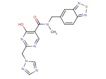 N-(2,1,3-benzothiadiazol-5-ylmethyl)-4-hydroxy-N-methyl-2-(1H-1,2,4-triazol-1-ylmethyl)pyrimidine-5-carboxamide