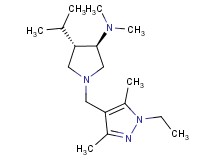 rel-(3R,4S)-1-[(1-ethyl-3,5-dimethyl-1H-pyrazol-4-yl)methyl]-4-isopropyl-N,N-dimethyl-3-pyrrolidinamine dihydrochloride