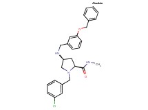 (4S)-4-{[3-(benzyloxy)benzyl]amino}-1-(3-chlorobenzyl)-N-methyl-L-prolinamide