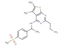2-(2-aminoethyl)-5,6-dimethyl-N-{1-[4-(methylsulfonyl)phenyl]ethyl}thieno[2,3-d]pyrimidin-4-amine dihydrochloride