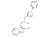 N-methyl-1-(2-methylimidazo[1,2-a]pyridin-3-yl)-N-[(1-phenyl-1H-pyrazol-4-yl)methyl]methanamine