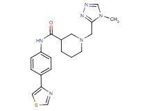 1-[(4-methyl-4H-1,2,4-triazol-3-yl)methyl]-N-[4-(1,3-thiazol-4-yl)phenyl]piperidine-3-carboxamide