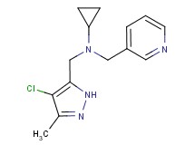N-[(4-chloro-3-methyl-1H-pyrazol-5-yl)methyl]-N-(pyridin-3-ylmethyl)cyclopropanamine