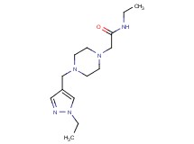 N-ethyl-2-{4-[(1-ethyl-1H-pyrazol-4-yl)methyl]-1-piperazinyl}acetamide