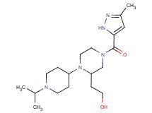 2-{1-(1-isopropyl-4-piperidinyl)-4-[(3-methyl-1H-pyrazol-5-yl)carbonyl]-2-piperazinyl}ethanol