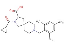 2-(cyclopropylcarbonyl)-8-(mesitylmethyl)-2,8-diazaspiro[4.5]decane-3-carboxylic acid