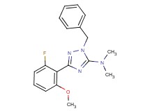 1-benzyl-3-(2-fluoro-6-methoxyphenyl)-N,N-dimethyl-1H-1,2,4-triazol-5-amine