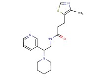 3-(4-methyl-1,3-thiazol-5-yl)-N-[2-(1-piperidinyl)-2-(3-pyridinyl)ethyl]propanamide