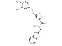 N-(2,3-dihydro-1-benzofuran-2-ylmethyl)-5-[(3,4-dimethylphenoxy)methyl]-N-methyl-3-isoxazolecarboxamide