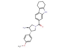 (3R*,4S*)-4-(4-methoxyphenyl)-1-(2,3,4,9-tetrahydro-1H-carbazol-7-ylcarbonyl)pyrrolidin-3-amine