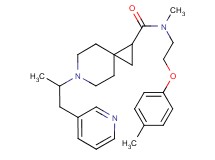 N-methyl-N-[2-(4-methylphenoxy)ethyl]-6-[1-methyl-2-(3-pyridinyl)ethyl]-6-azaspiro[2.5]octane-1-carboxamide