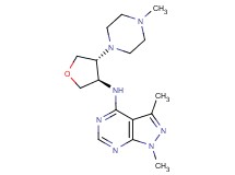 1,3-dimethyl-N-[(3R*,4R*)-4-(4-methyl-1-piperazinyl)tetrahydro-3-furanyl]-1H-pyrazolo[3,4-d]pyrimidin-4-amine