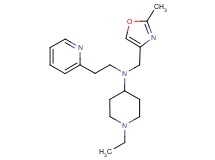 1-ethyl-N-[(2-methyl-1,3-oxazol-4-yl)methyl]-N-(2-pyridin-2-ylethyl)piperidin-4-amine