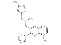 N-methyl-1-(3-methyl-5-isoxazolyl)-N-{[8-methyl-2-(2-thienyl)-3-quinolinyl]methyl}methanamine