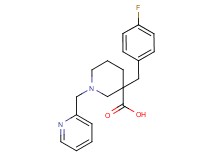 3-(4-fluorobenzyl)-1-(pyridin-2-ylmethyl)piperidine-3-carboxylic acid