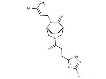 (1S*,5R*)-3-[3-(3-chloro-1H-1,2,4-triazol-5-yl)propanoyl]-6-(3-methyl-2-buten-1-yl)-3,6-diazabicyclo[3.2.2]nonan-7-one