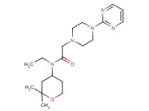 N-(2,2-dimethyltetrahydro-2H-pyran-4-yl)-N-ethyl-2-[4-(2-pyrimidinyl)-1-piperazinyl]acetamide