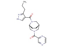 (1S*,5R*)-6-[(3-propyl-1H-pyrazol-4-yl)carbonyl]-3-(2-pyrazinylcarbonyl)-3,6-diazabicyclo[3.2.2]nonane