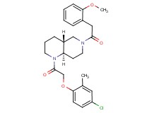 (4aR*,8aR*)-1-[(4-chloro-2-methylphenoxy)acetyl]-6-[(2-methoxyphenyl)acetyl]decahydro-1,6-naphthyridine
