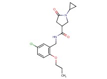 N-(5-chloro-2-propoxybenzyl)-1-cyclopropyl-5-oxo-3-pyrrolidinecarboxamide