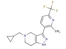 5-(cyclopropylmethyl)-3-[2-methyl-6-(trifluoromethyl)-3-pyridinyl]-4,5,6,7-tetrahydro-1H-pyrazolo[4,3-c]pyridine