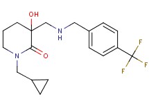 1-(cyclopropylmethyl)-3-hydroxy-3-({[4-(trifluoromethyl)benzyl]amino}methyl)-2-piperidinone