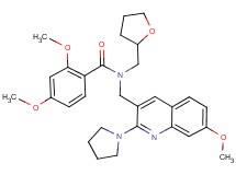 2,4-dimethoxy-N-{[7-methoxy-2-(1-pyrrolidinyl)-3-quinolinyl]methyl}-N-(tetrahydro-2-furanylmethyl)benzamide