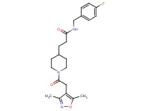 3-{1-[(3,5-dimethyl-4-isoxazolyl)acetyl]-4-piperidinyl}-N-(4-fluorobenzyl)propanamide
