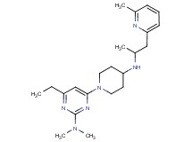 4-ethyl-N,N-dimethyl-6-(4-{[1-methyl-2-(6-methylpyridin-2-yl)ethyl]amino}piperidin-1-yl)pyrimidin-2-amine