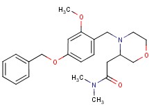 2-{4-[4-(benzyloxy)-2-methoxybenzyl]-3-morpholinyl}-N,N-dimethylacetamide