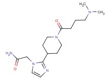 2-(2-{1-[4-(dimethylamino)butanoyl]-4-piperidinyl}-1H-imidazol-1-yl)acetamide