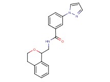 N-(3,4-dihydro-1H-isochromen-1-ylmethyl)-3-(1H-pyrazol-1-yl)benzamide