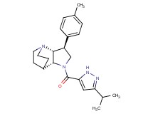(2R*,3S*,6R*)-5-[(3-isopropyl-1H-pyrazol-5-yl)carbonyl]-3-(4-methylphenyl)-1,5-diazatricyclo[5.2.2.0~2,6~]undecane
