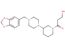 3-{3-[4-(1,3-benzodioxol-5-ylmethyl)-1-piperazinyl]-1-piperidinyl}-3-oxo-1-propanol