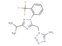 1-({3-isopropyl-1-[2-(trifluoromethyl)phenyl]-1H-1,2,4-triazol-5-yl}methyl)-1H-tetrazol-5-amine