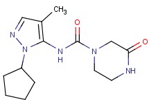 N-(1-cyclopentyl-4-methyl-1H-pyrazol-5-yl)-3-oxopiperazine-1-carboxamide