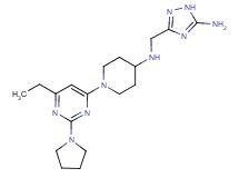 N-[(5-amino-1H-1,2,4-triazol-3-yl)methyl]-1-(6-ethyl-2-pyrrolidin-1-ylpyrimidin-4-yl)piperidin-4-amine