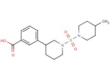 3-{1-[(4-methylpiperidin-1-yl)sulfonyl]piperidin-3-yl}benzoic acid